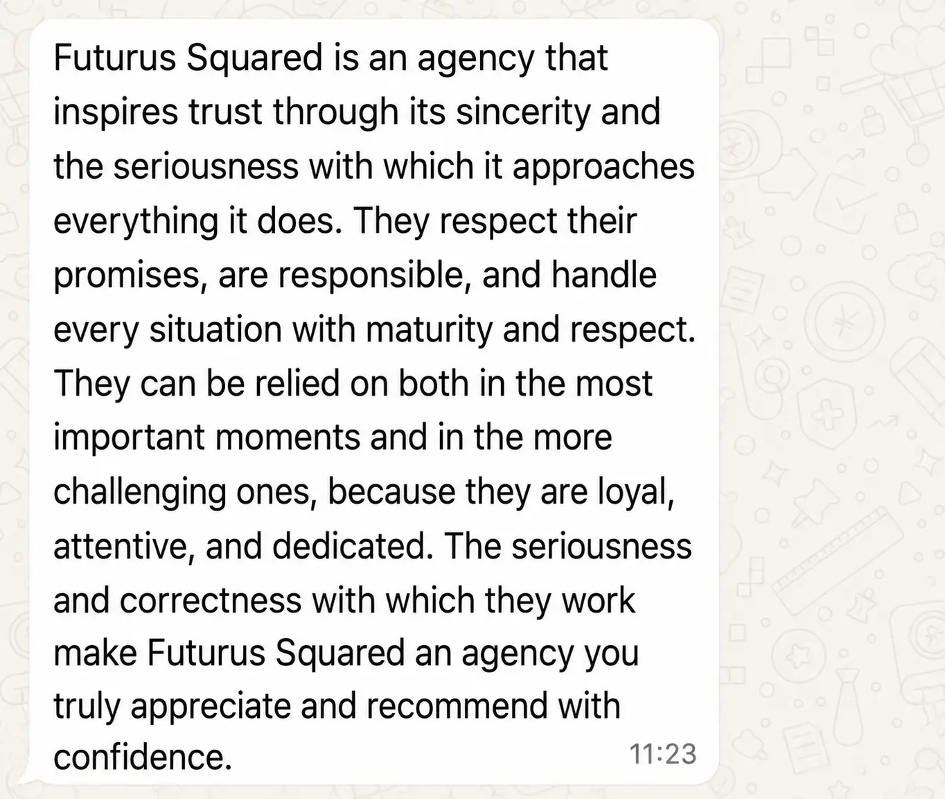 Message from a Futurus Squared student